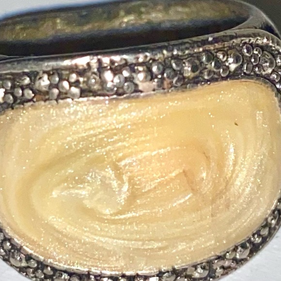 Rare - Silver Vintage Genuine Stone Ring - Picture 6 of 7